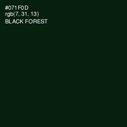 #071F0D - Black Forest Color Image